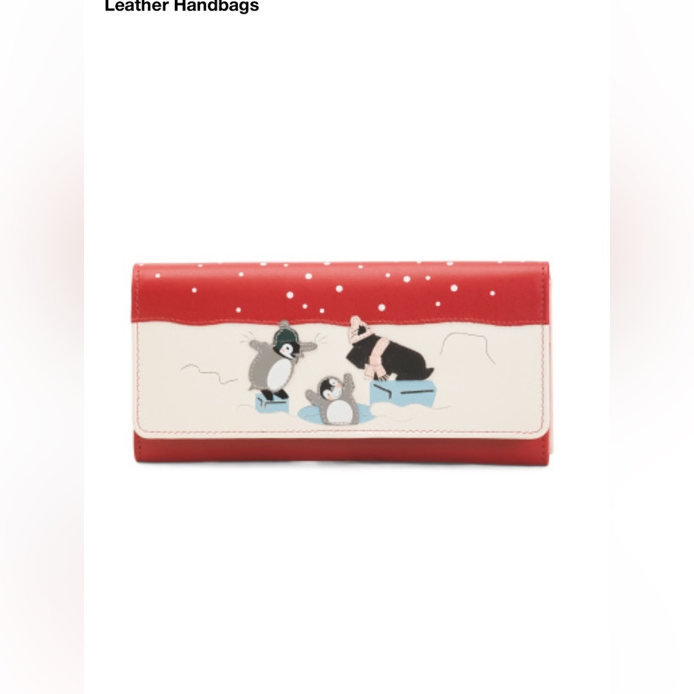 Radley London Hole Lotta Fun Red Flapover Matinee Wallet NWT